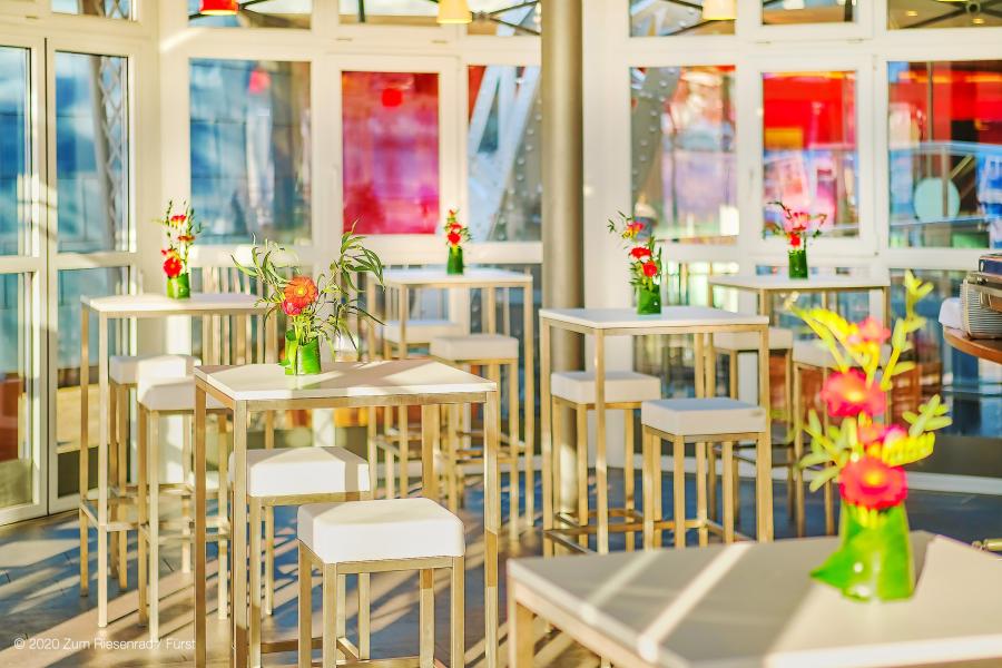 Stehtisch, Niro - Gr��e: 60 x  60 cm - Platte: wei�