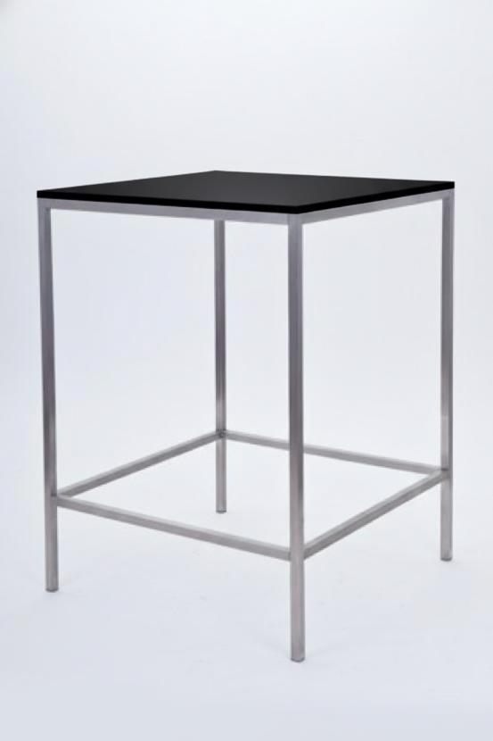 Stehtisch, Niro - Gr��e: 80 x  80 cm - Platte: schwarz