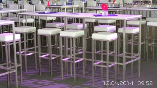 Stehtisch, Niro - Gr��e: 60 x 120 cm - Platte: wei�