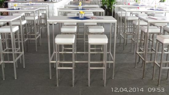 Stehtisch, Niro - Gr��e: 60 x 120 cm - Platte: wei�
