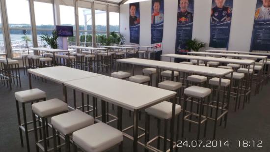 Stehtisch, Niro - Gr��e: 60 x 120 cm - Platte: wei�
