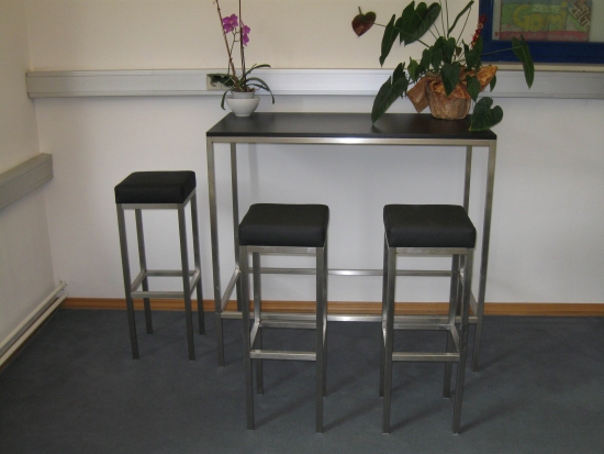 Stehtisch, Niro - Gr��e: 60 x 120 cm - Platte: schwarz