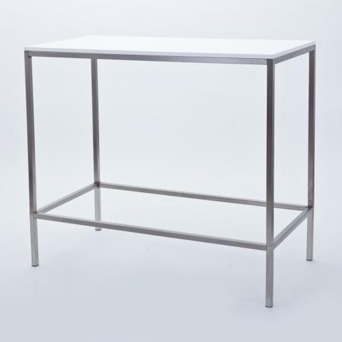 Stehtisch, Niro - Gr��e: 60 x  60 cm - Platte: schwarz