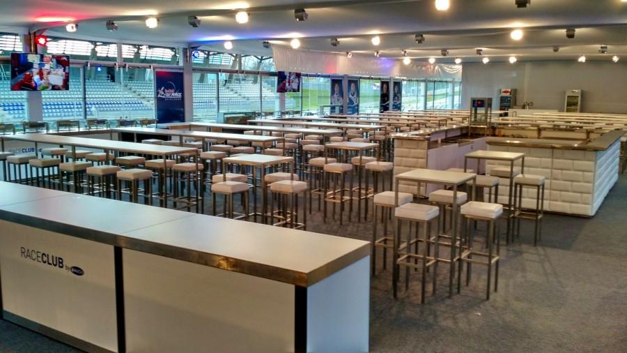 Stehtisch, Niro - Gr��e: 60 x 180 cm - Platte: wei�