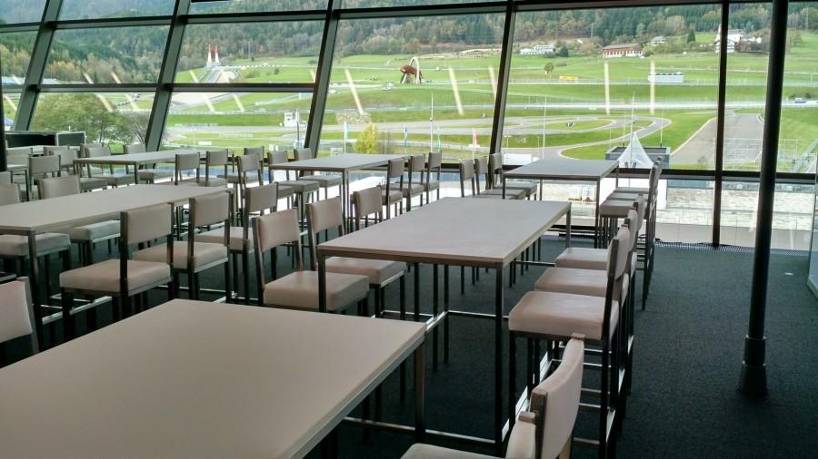 Stehtisch, Niro - Gr��e: 80 x 180 cm  - Platte: wei�