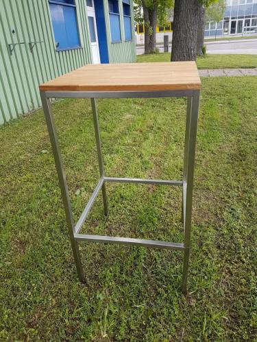 Stehtisch, Niro - Gr��e: 60 x  60 cm - Platte: Eiche