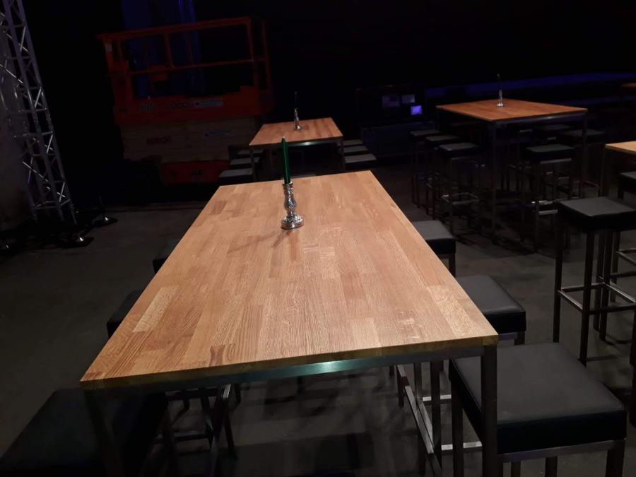 Stehtisch, Niro - Gr��e: 80 x 180 cm - Platte: Eiche