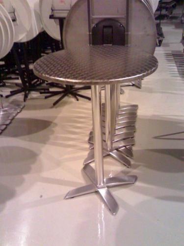 Stehtisch mit Niroplatte - Durchmesser: 80 cm