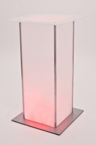 Stehtisch, Plexi, 60 x 60 cm, mit LED-Beleuchtung