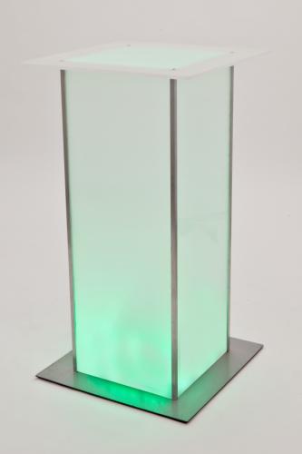 Stehtisch, Plexi, 60 x 60 cm, mit LED-Beleuchtung