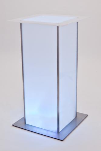 Stehtisch, Plexi, 60 x 60 cm, mit LED-Beleuchtung