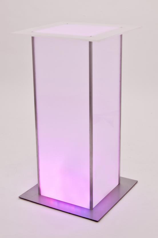 Stehtisch, Plexi, 60 x 60 cm, mit LED-Beleuchtung