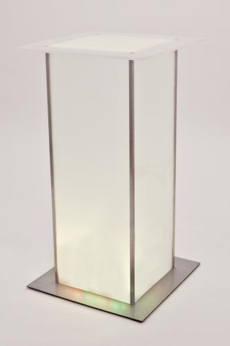 Stehtisch, Plexi, 60 x 60 cm, mit LED-Beleuchtung