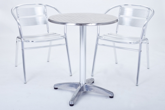 Alukaffeehaustisch - Variante: rund, 60 cm