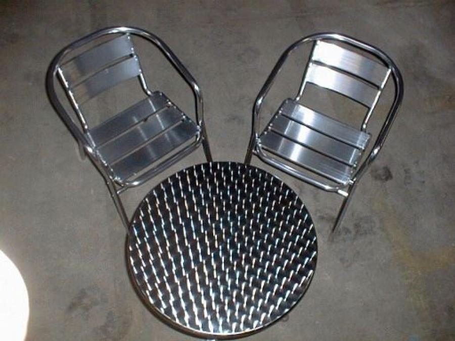 Alukaffeehaustisch - Variante: rund, 60 cm