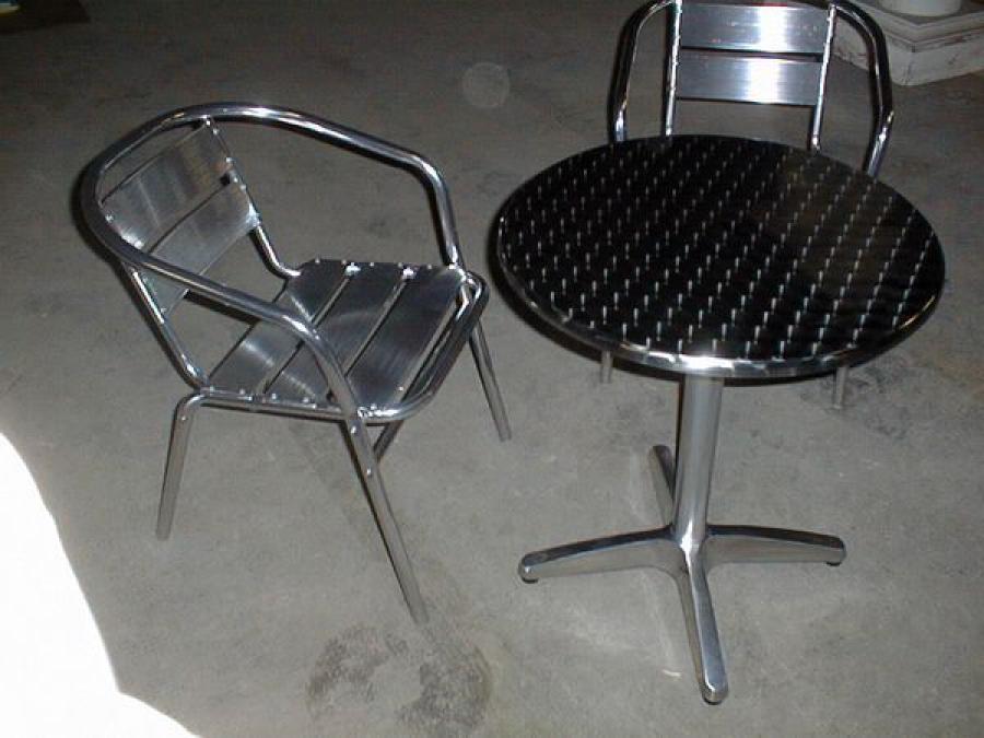 Alukaffeehaustisch - Variante: rund, 60 cm