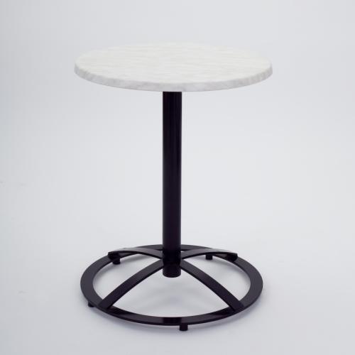 Kaffeehaustisch, rund - Durchmesser:  80 cm - Platte: schwarz
