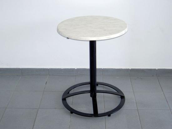 Kaffeehaustisch, rund - Durchmesser:  80 cm - Platte: schwarz