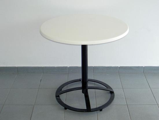 Kaffeehaustisch, rund - Durchmesser:  80 cm - Platte: schwarz