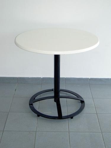 Kaffeehaustisch, rund - Durchmesser:  80 cm - Platte: schwarz