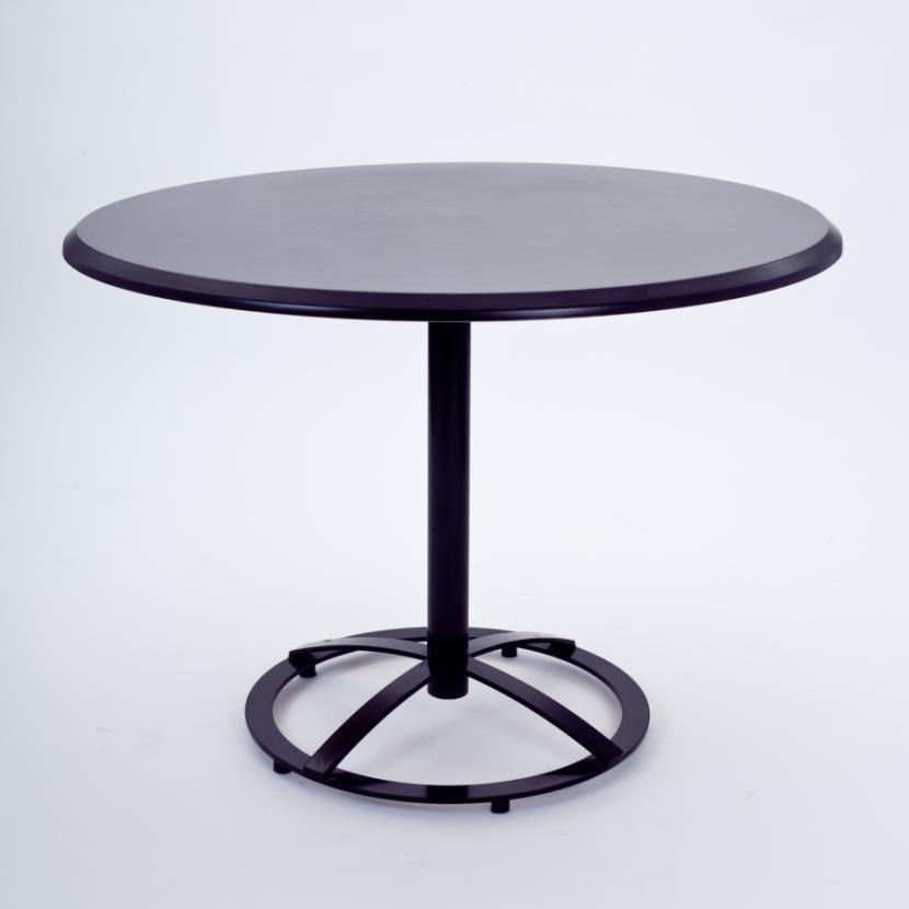 Kaffeehaustisch, rund - Durchmesser: 105 cm - Platte: schwarz