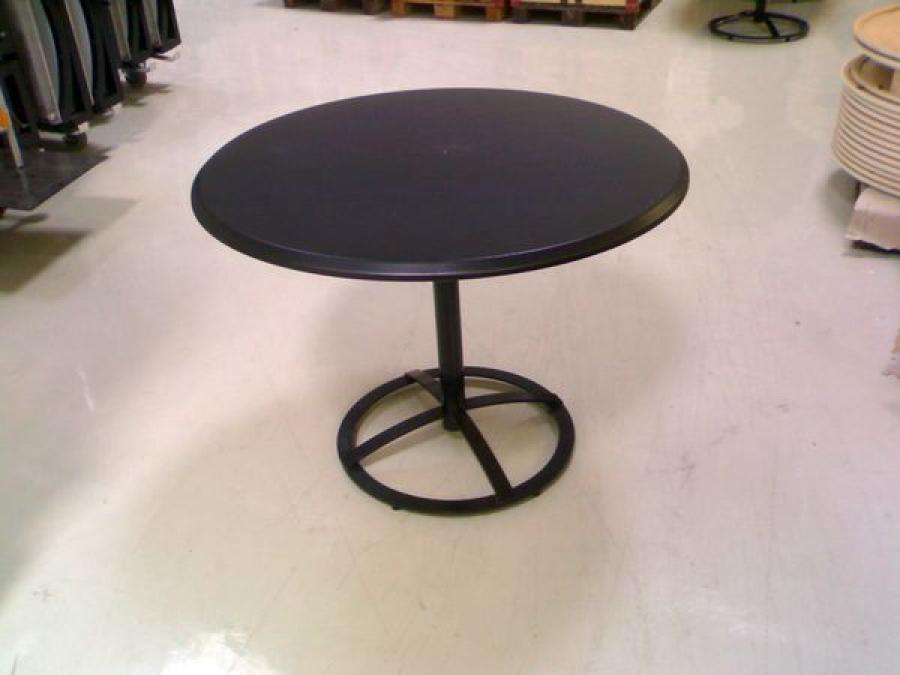 Kaffeehaustisch, rund - Durchmesser: 105 cm - Platte: schwarz