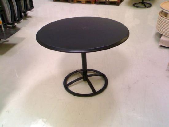 Kaffeehaustisch, rund - Durchmesser:  80 cm - Platte: schwarz
