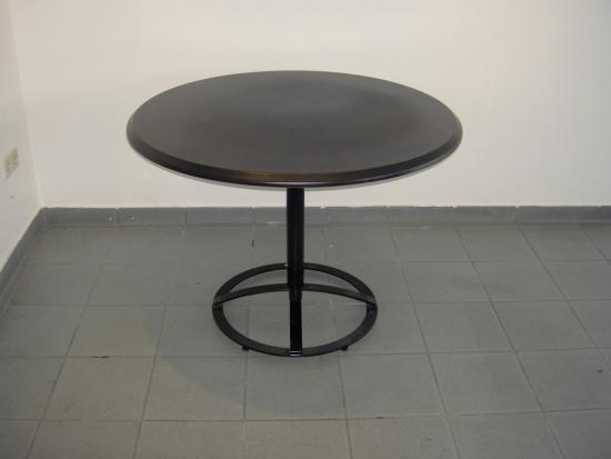 Kaffeehaustisch, rund - Durchmesser:  80 cm - Platte: schwarz