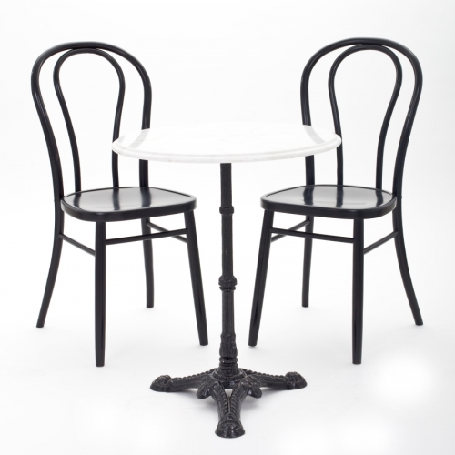 Kaffeehaustisch mit Marmorplatte - Durchmesser: 60 cm