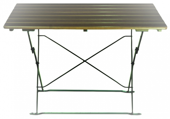 Gartentisch mit Holzlattung, 120 x 70 cm - Farbe: kastanie / grn