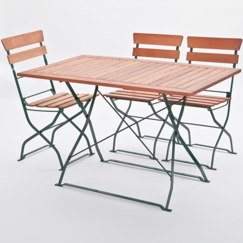 Gartentisch mit Holzlattung, 120 x 70 cm