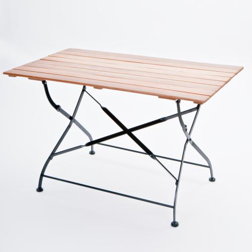 Gartentisch mit Holzlattung, 120 x 70 cm