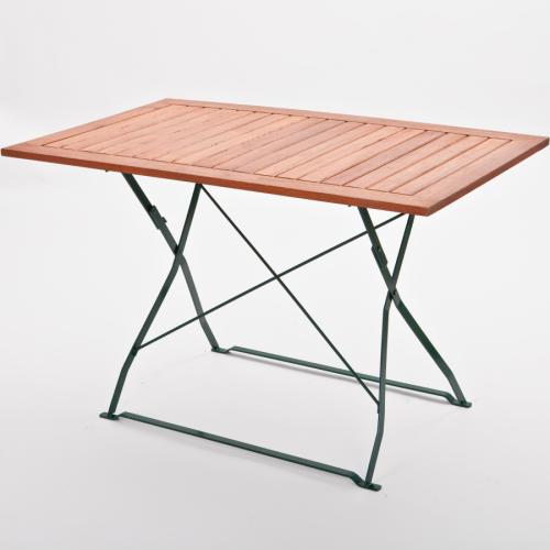 Gartentisch mit Holzlattung, 120 x 70 cm