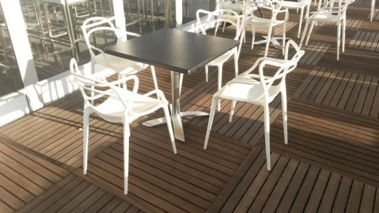 Kaffeehaustisch, eckig - Farbe: wei�