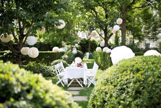 Gartenholztisch, 120 x 70 cm, wei�