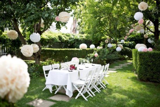 Gartenholztisch, 120 x 70 cm, wei�