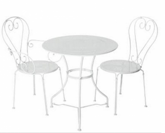 Gartentisch Vintage, rund, 70 cm, wei�