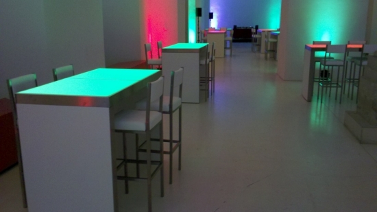 Br�ckentisch, 150 x 75 cm - Top: Beleuchtung