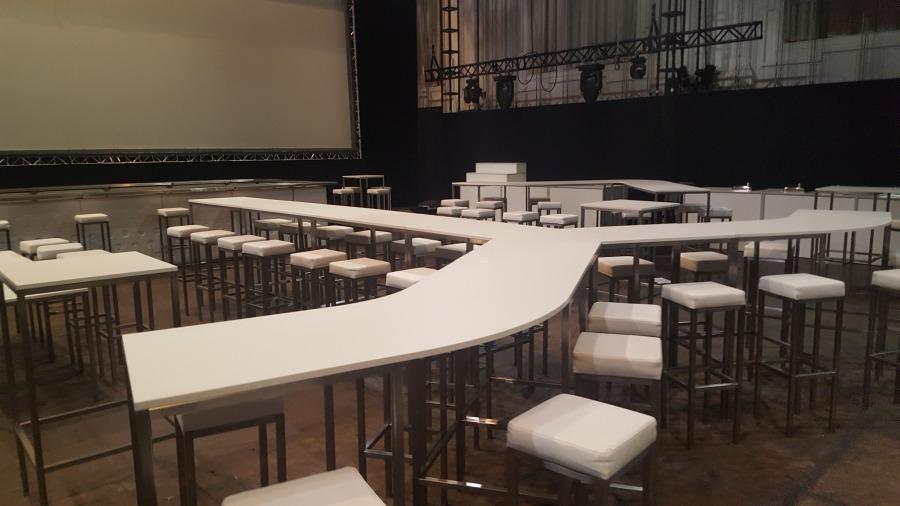 Stehtisch, Niro, Wave, wei�e Platte