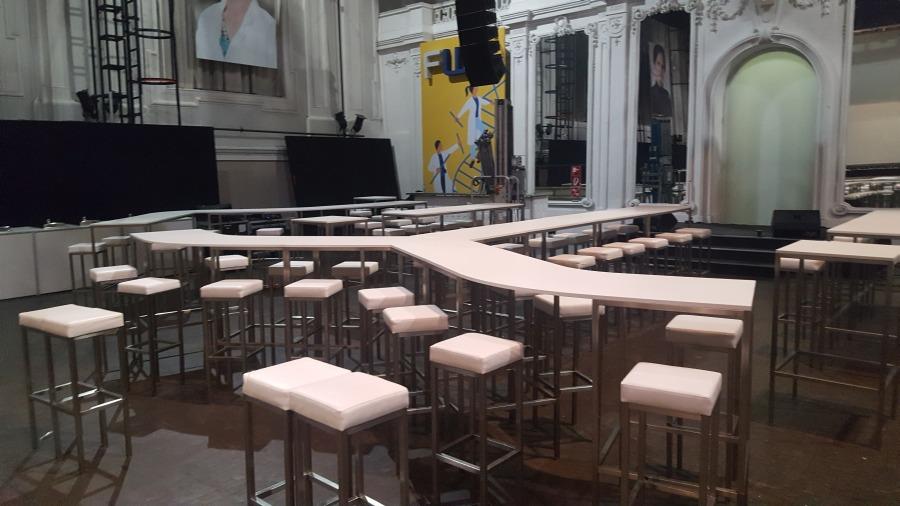 Stehtisch, Niro, Wave, wei�e Platte