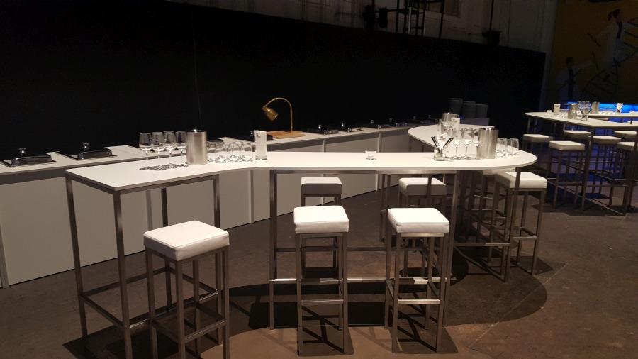 Stehtisch, Niro, Wave, wei�e Platte