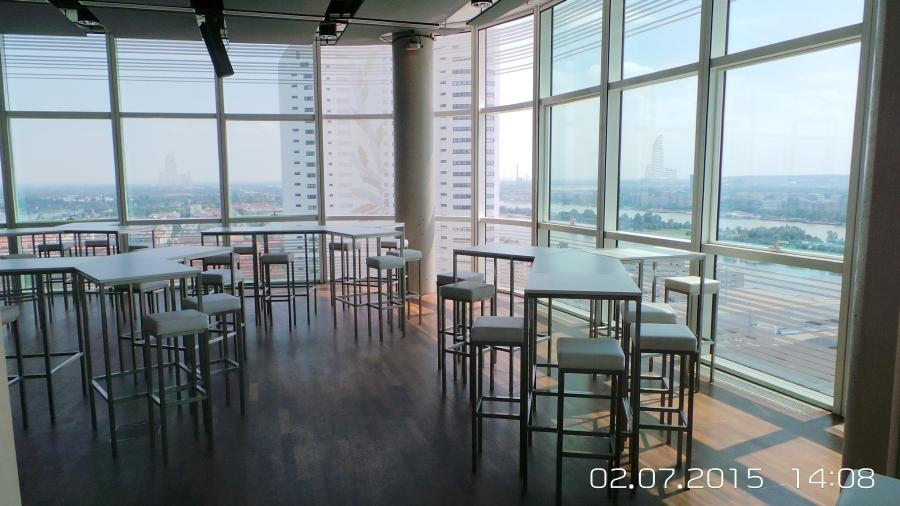 Stehtisch, Niro, Y-Form, weie Platte