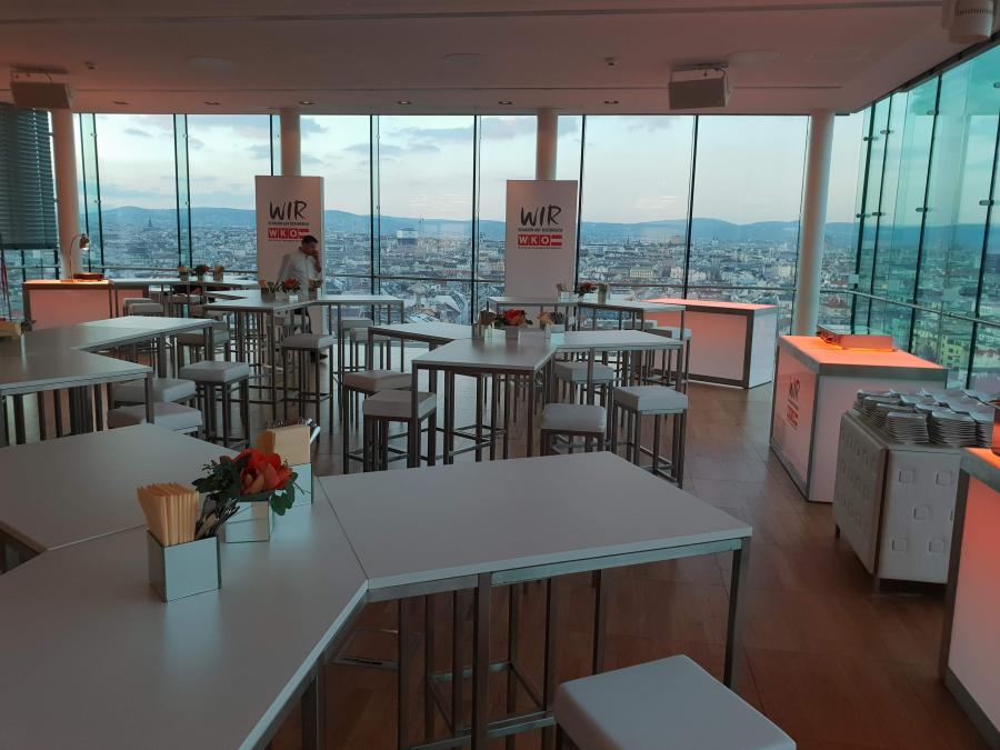 Stehtisch, Niro, Y-Form, wei�e Platte