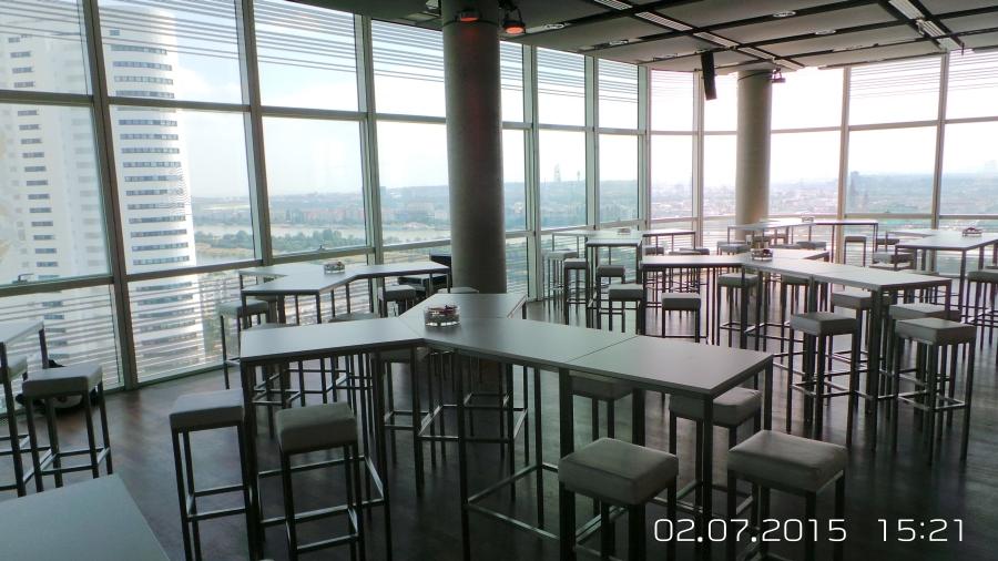 Stehtisch, Niro, Y-Form, wei�e Platte