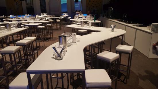 Stehtisch, Niro, Spezial - Form: Corner - Farbe: wei�