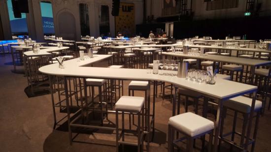 Stehtisch, Niro, Spezial - Form: Corner - Farbe: wei�