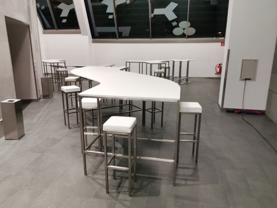 Stehtisch, Niro, Wave XL, wei�e Platte