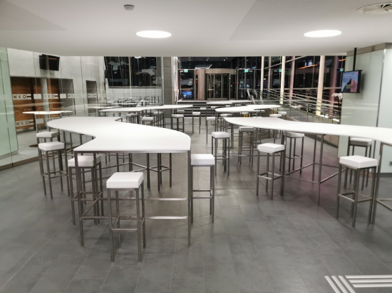 Stehtisch, Niro, Wave XL, wei�e Platte