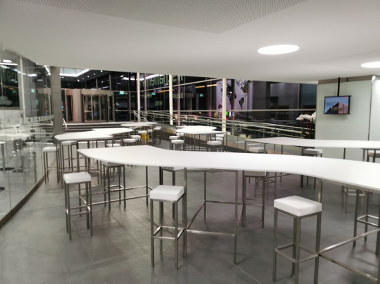 Stehtisch, Niro, Wave XL, wei�e Platte