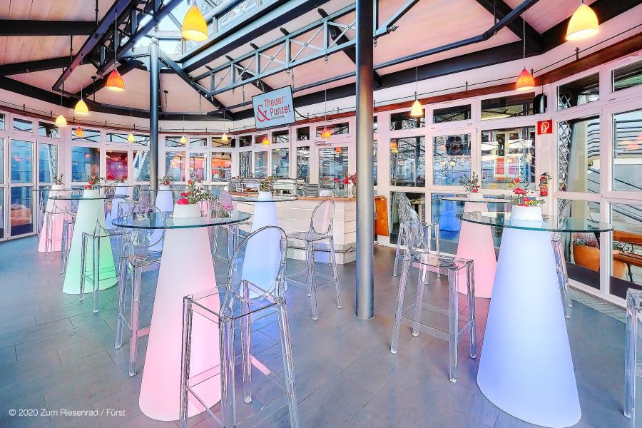 Stehtisch, Peak mit LED-Beleuchtung - Variante: Single